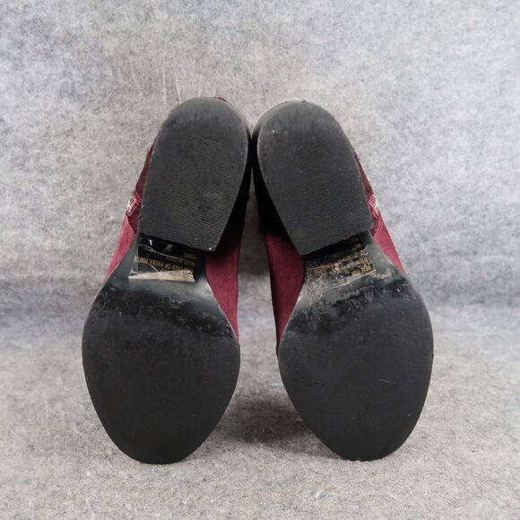 Steve Madden Shoes Womens 7 Booties Leather Cow Hair Fur Tstudio Block Heel Zip - Picture 13 of 16